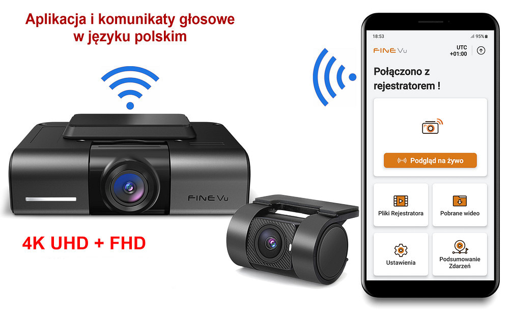FineVu-GX4K-wideorejestrator-App