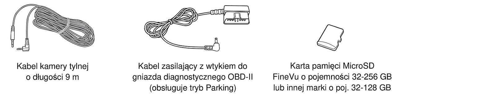 FineVu GX4K - wyposażenie dodatkowe