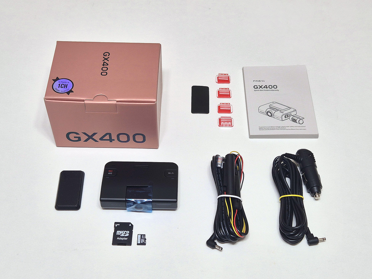 FineVu Polska - Wideorejestratory - FineVu GX400 - 28 FineVu-GX400-1CH-128GB-zestaw