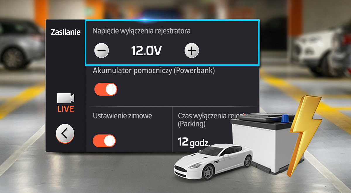 FineVu GX9000 ochrona akumulatora 2